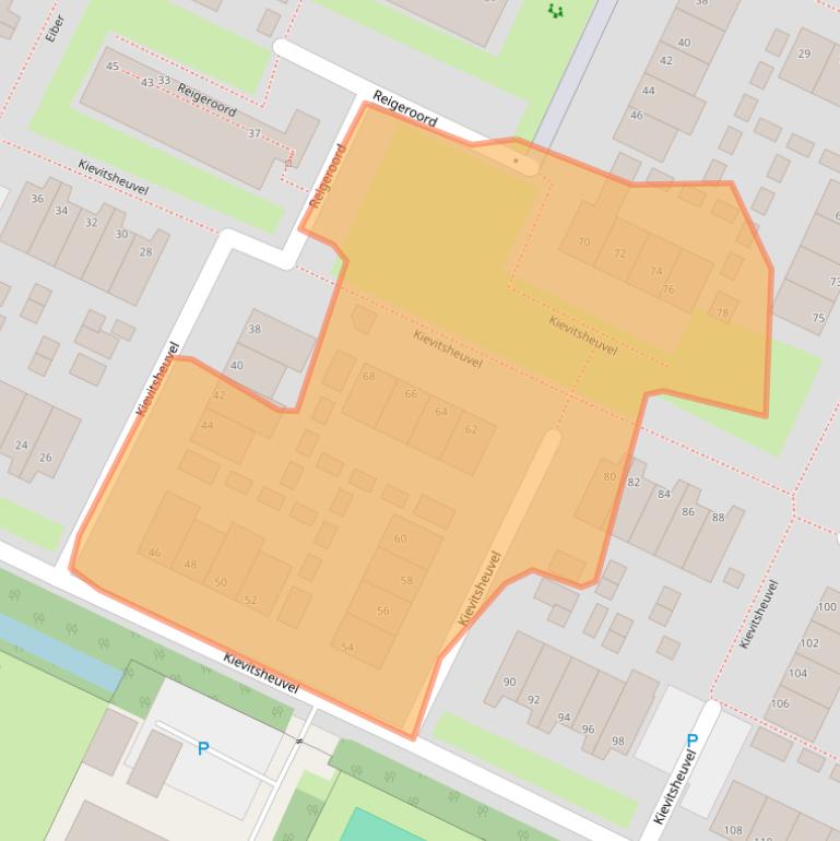 Kaart van postcodegebied 2411LM.