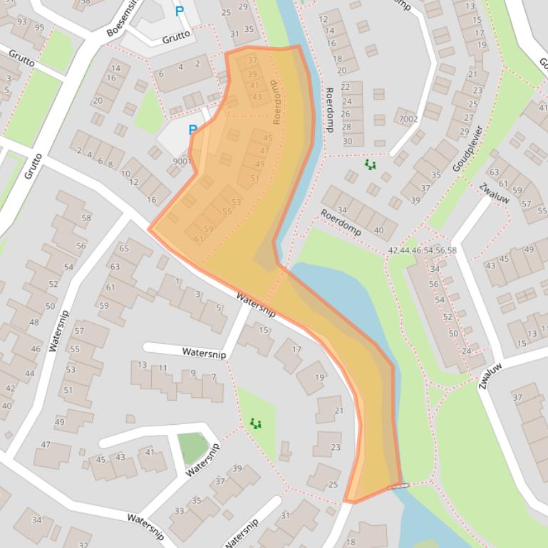 Kaart van postcodegebied 2411LW.