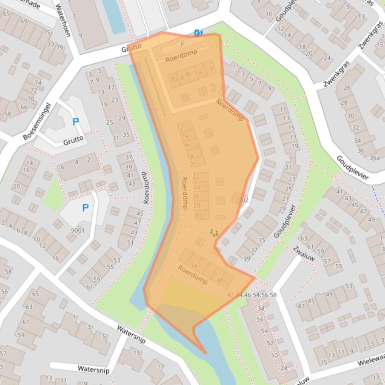 Kaart van postcodegebied 2411LX.