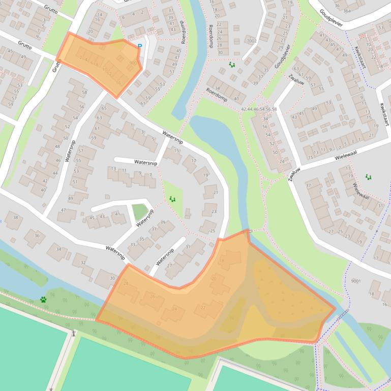 Kaart van postcodegebied 2411MC.