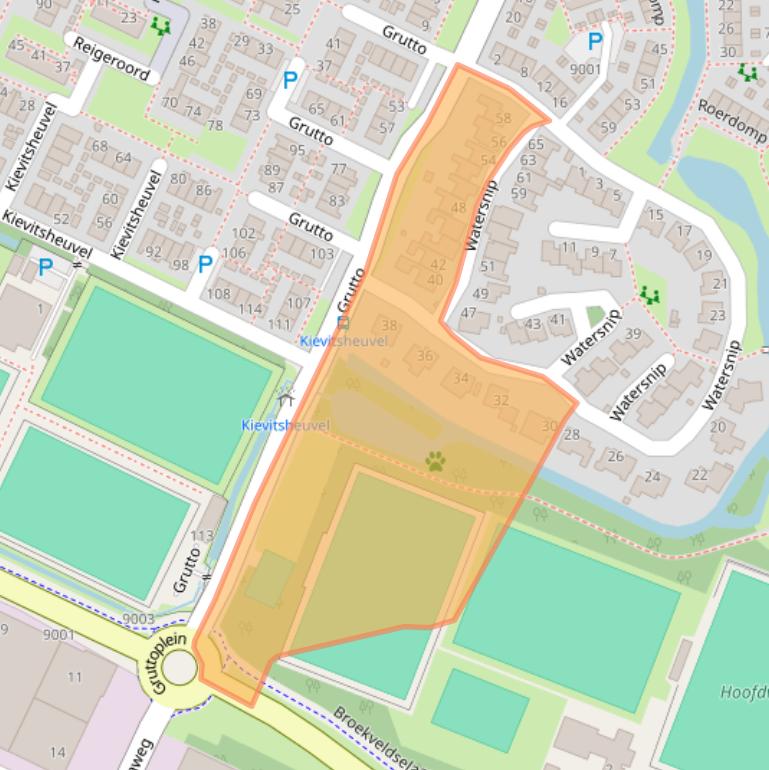 Kaart van postcodegebied 2411MD.