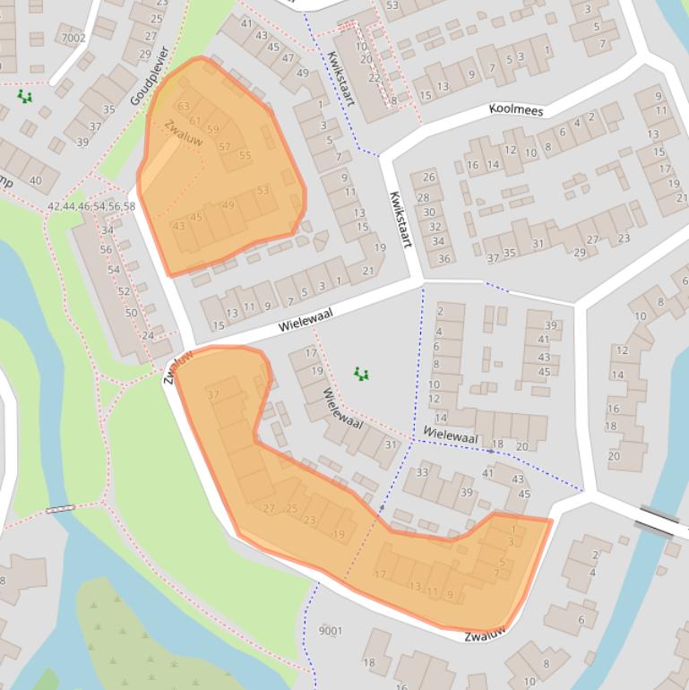 Kaart van postcodegebied 2411MG.