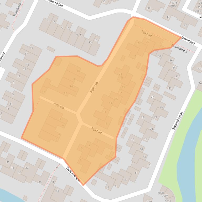 Kaart van postcodegebied 2411MJ.