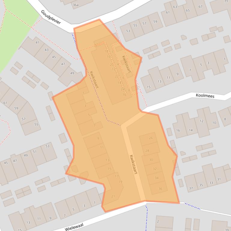 Kaart van postcodegebied 2411MX.