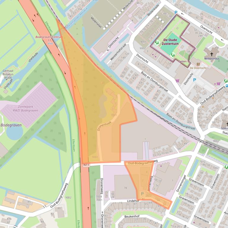 Kaart van postcodegebied 2411NA.
