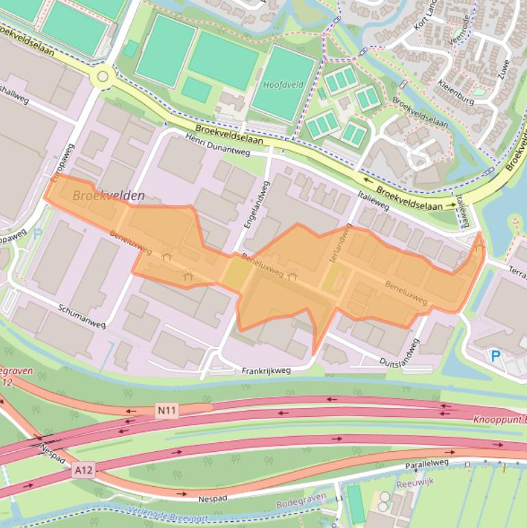 Kaart van postcodegebied 2411NG.