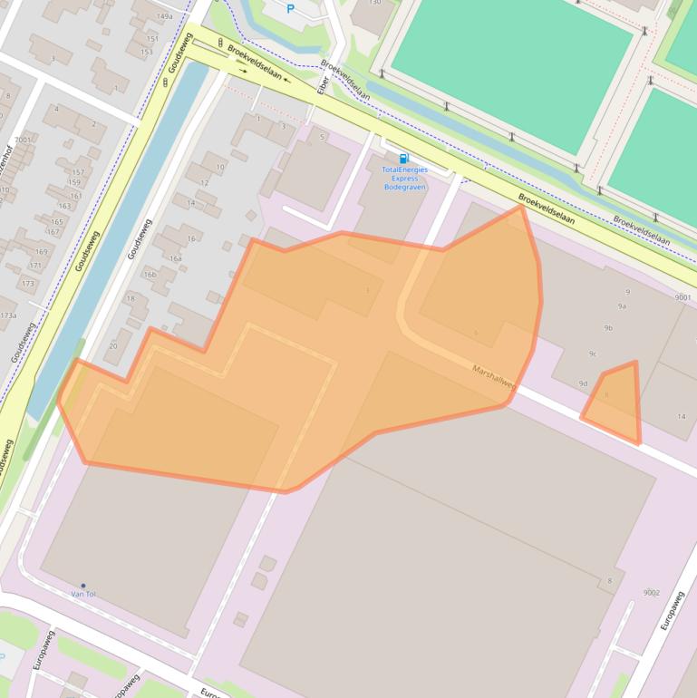 Kaart van postcodegebied 2411NK.