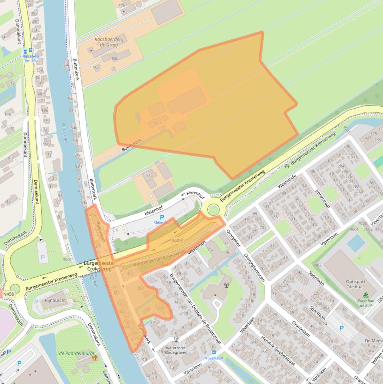 Kaart van postcodegebied 2411PB.