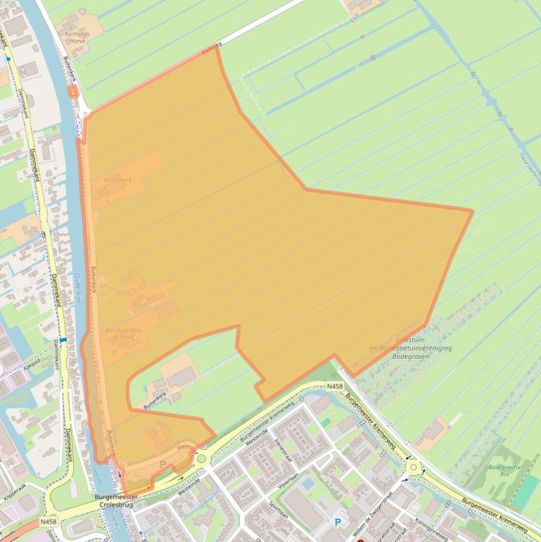 Kaart van postcodegebied 2411PC.