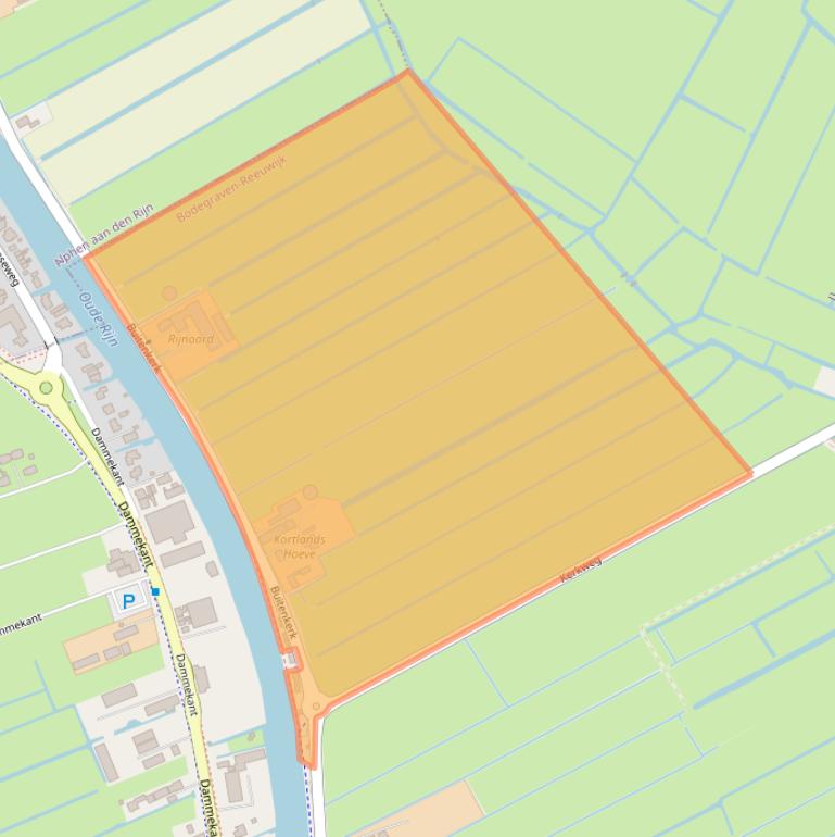 Kaart van postcodegebied 2411PD.