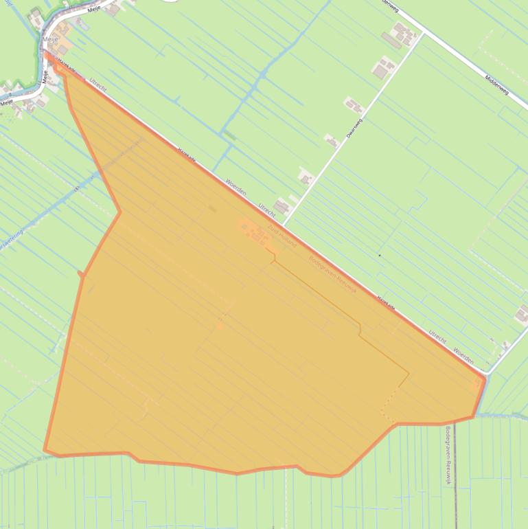 Kaart van postcodegebied 2411PP.