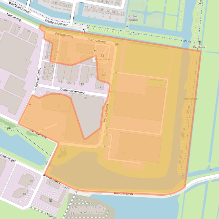 Kaart van postcodegebied 2411PR.