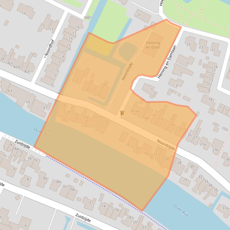 Kaart van postcodegebied 2411RA.