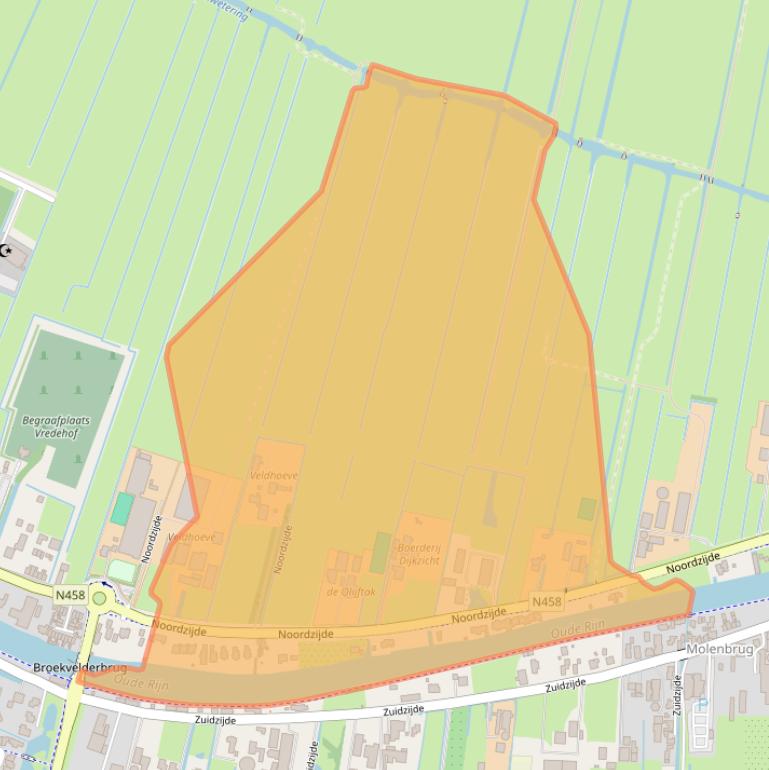 Kaart van postcodegebied 2411RE.
