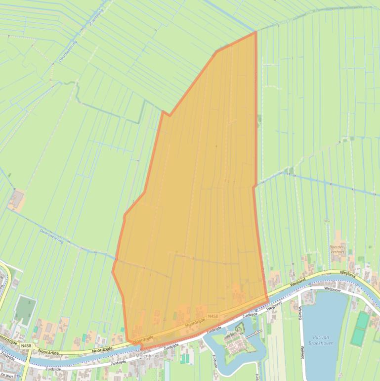 Kaart van postcodegebied 2411RG.