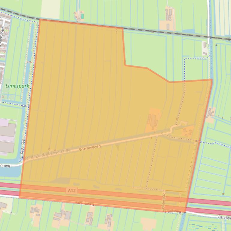 Kaart van postcodegebied 2411RL.