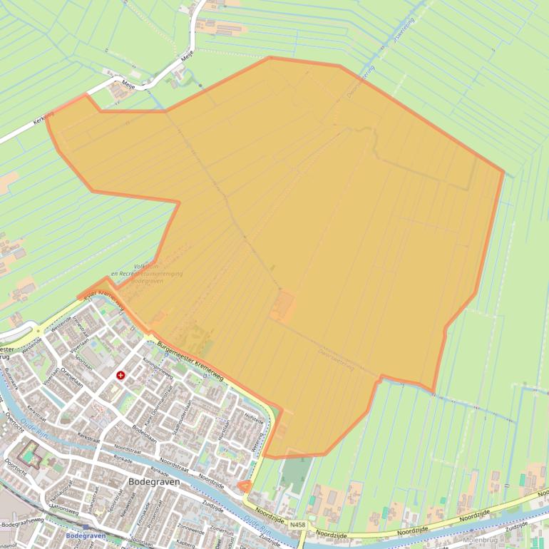 Kaart van postcodegebied 2411RM.