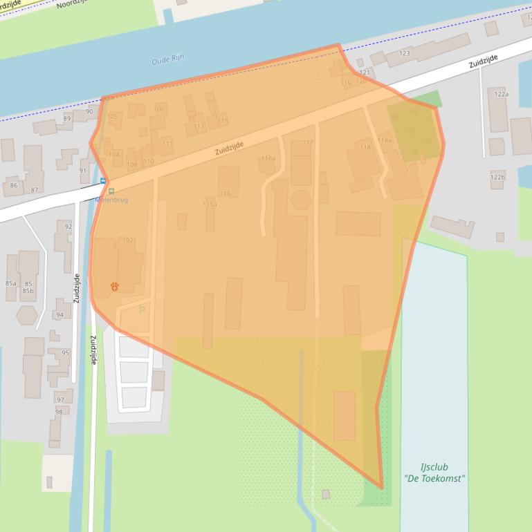 Kaart van postcodegebied 2411RW.