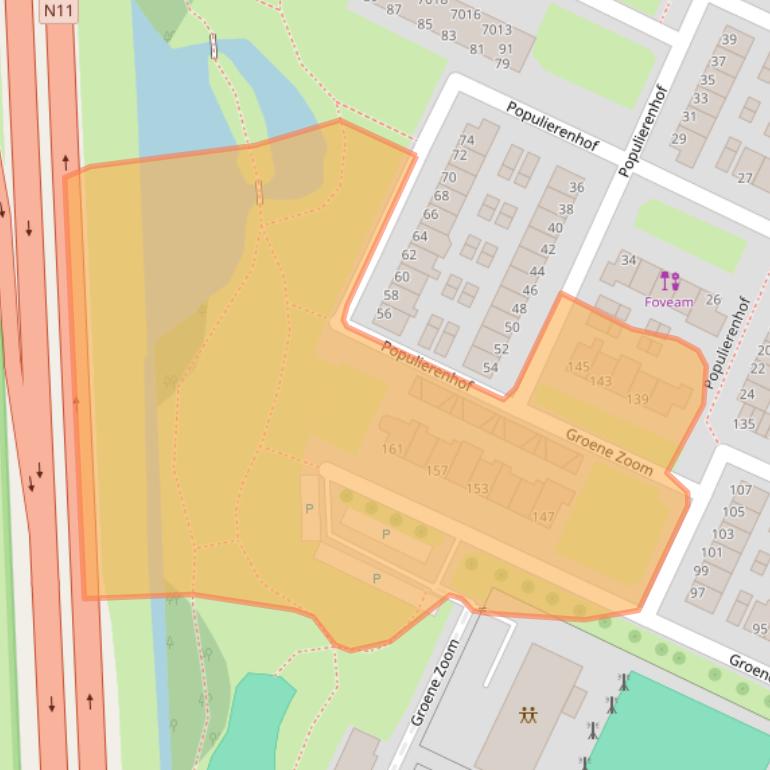 Kaart van postcodegebied 2411SP.
