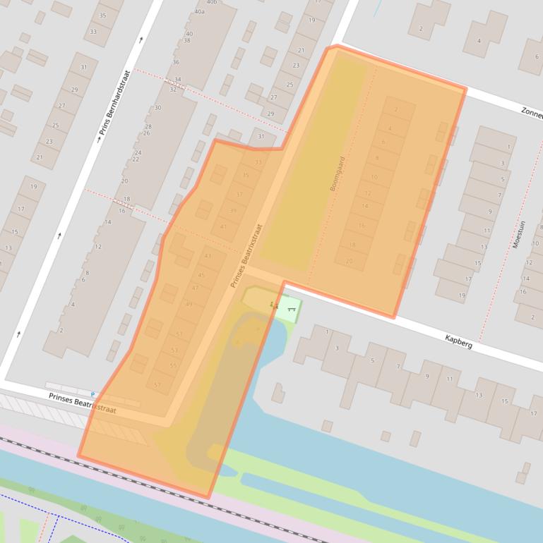 Kaart van postcodegebied 2411TJ.