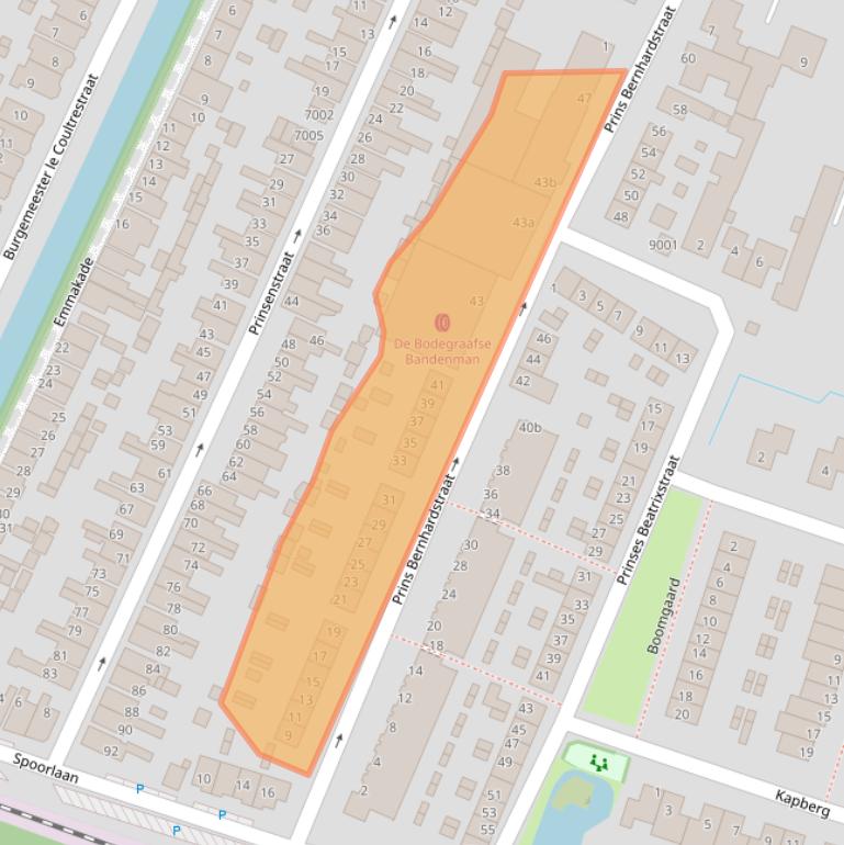 Kaart van postcodegebied 2411TK.