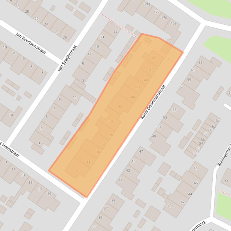 Kaart van postcodegebied 2411VG.