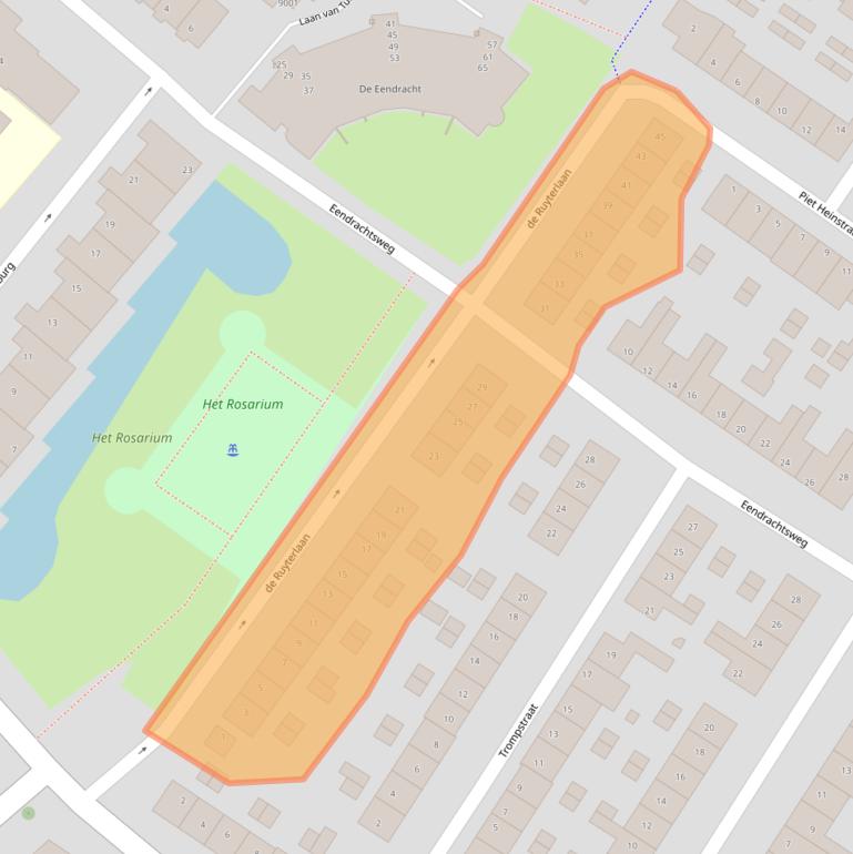 Kaart van postcodegebied 2411VP.