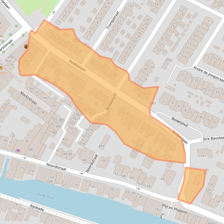 Kaart van postcodegebied 2411VR.