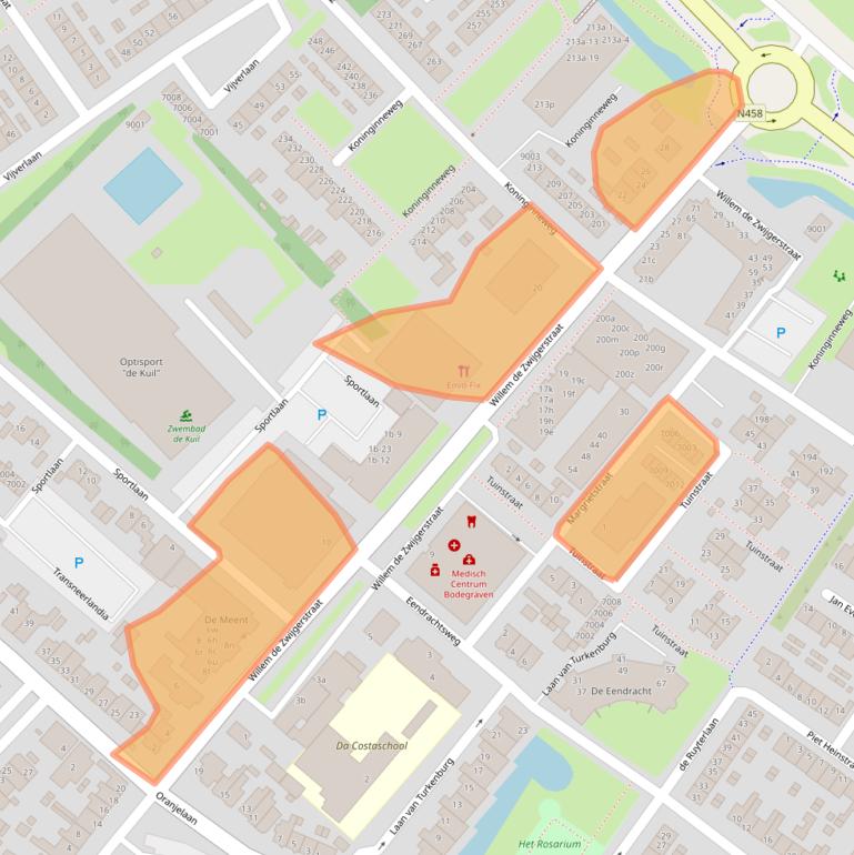 Kaart van postcodegebied 2411VV.