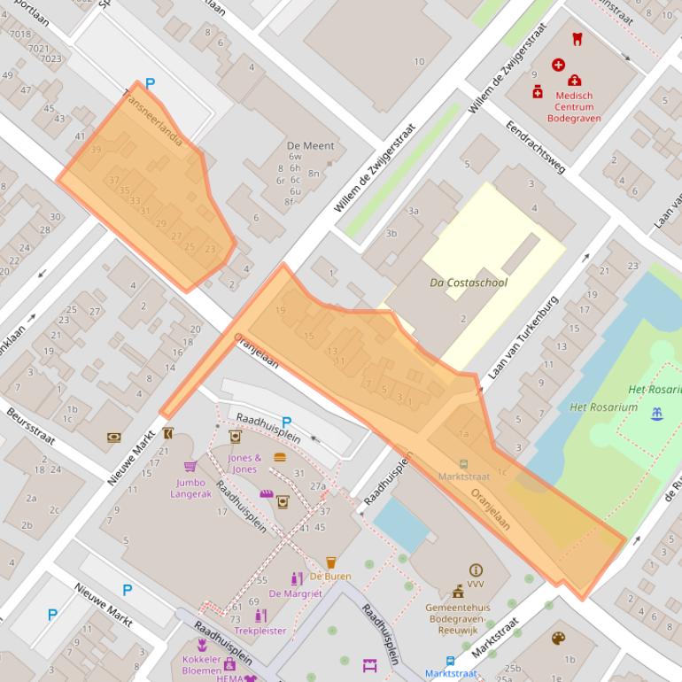 Kaart van postcodegebied 2411VW.