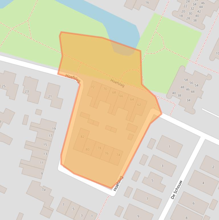 Kaart van postcodegebied 2411WC.