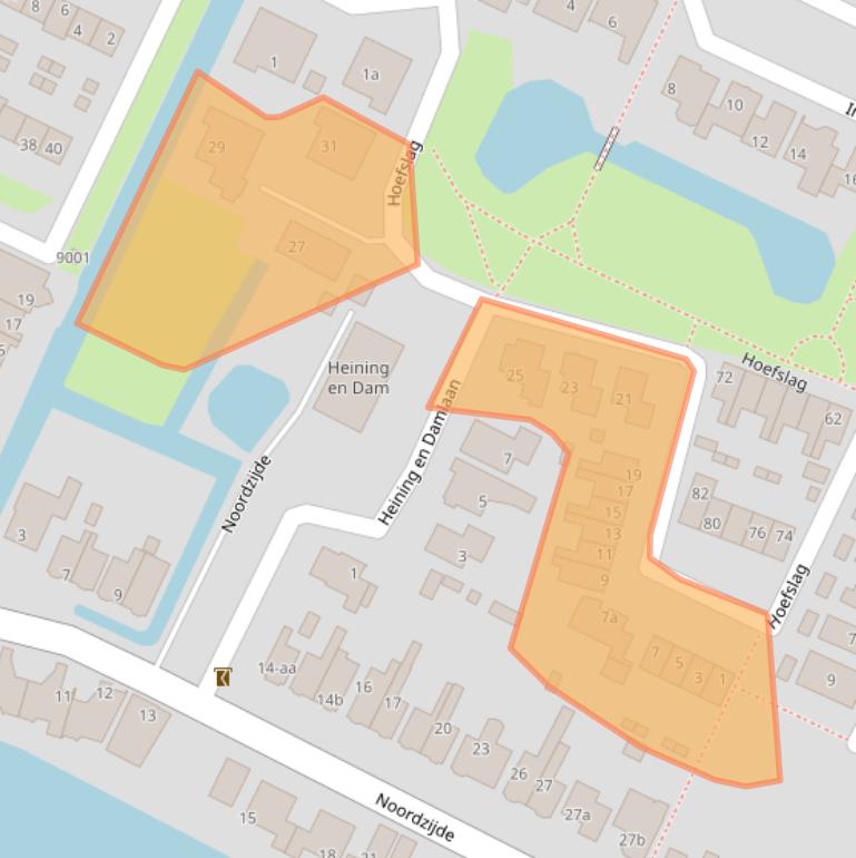 Kaart van postcodegebied 2411WD.