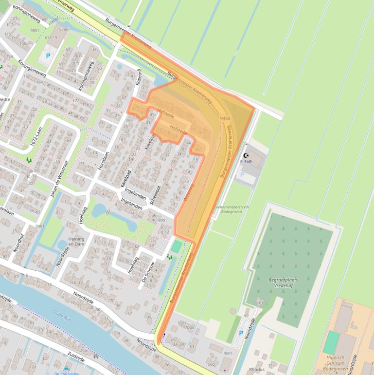 Kaart van postcodegebied 2411WH.