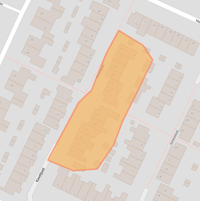 Kaart van postcodegebied 2411WJ.