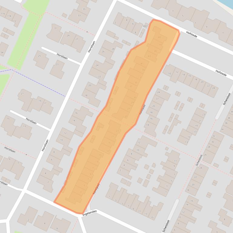 Kaart van postcodegebied 2411WK.