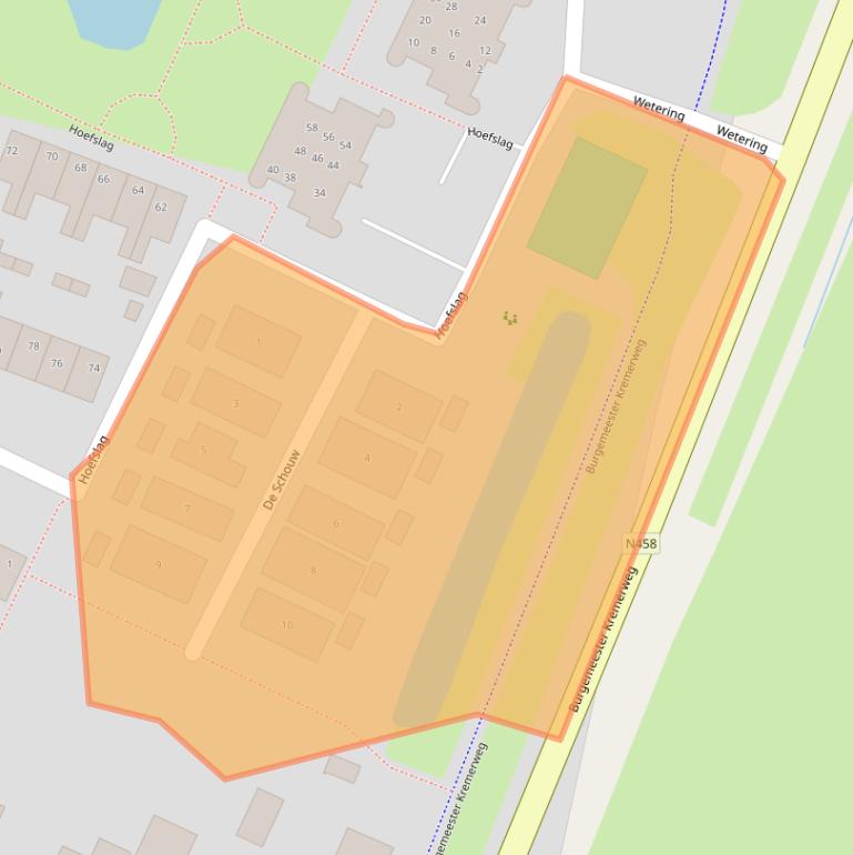 Kaart van postcodegebied 2411WX.