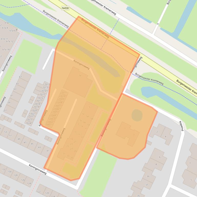 Kaart van postcodegebied 2411XK.