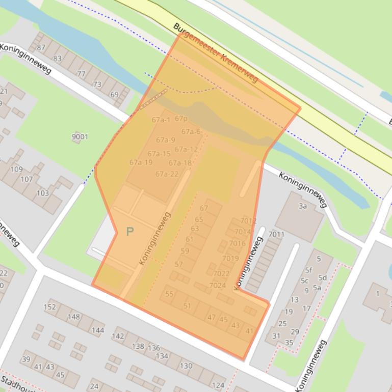 Kaart van postcodegebied 2411XL.