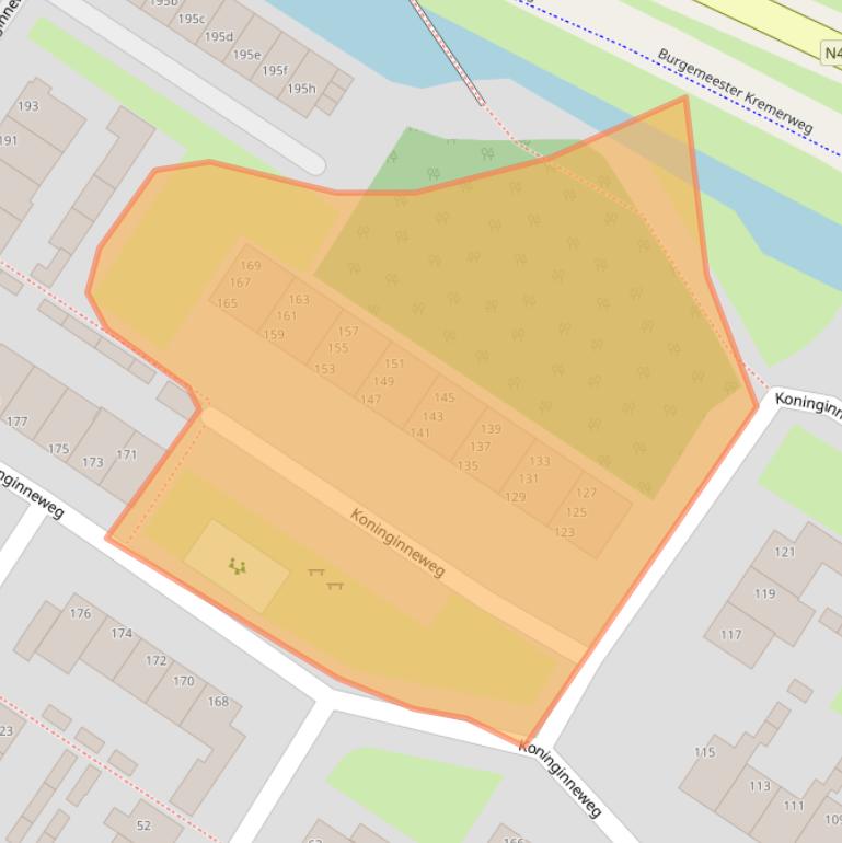 Kaart van postcodegebied 2411XN.