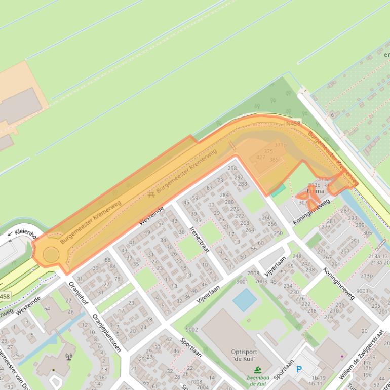 Kaart van postcodegebied 2411XT.