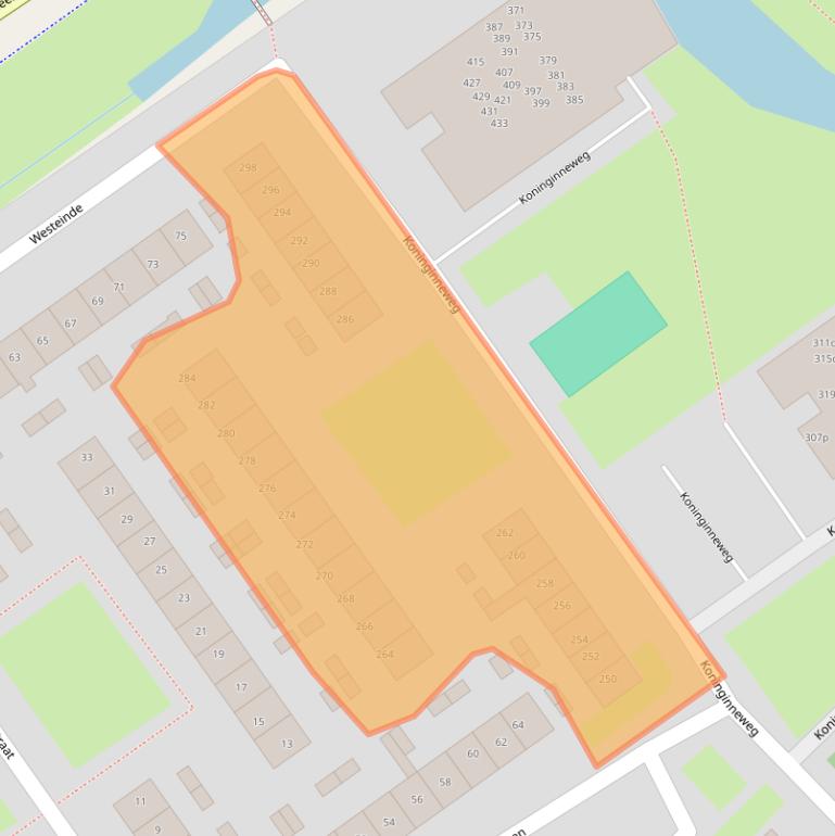 Kaart van postcodegebied 2411XZ.