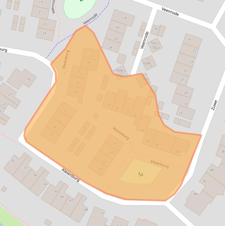 Kaart van postcodegebied 2411ZC.