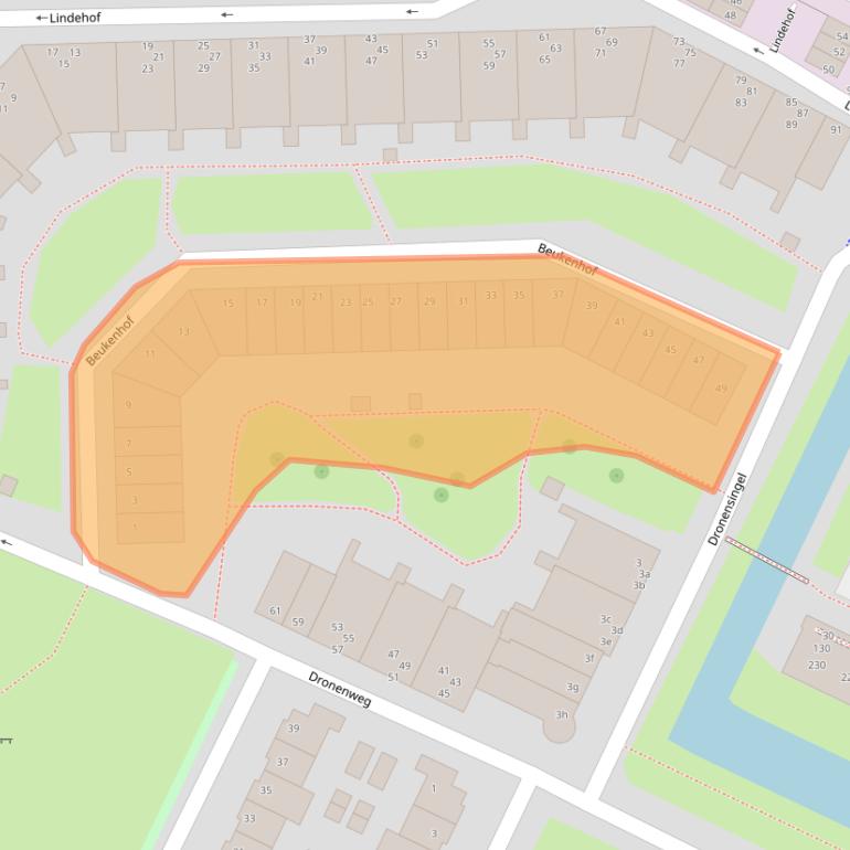 Kaart van postcodegebied 2411ZL.