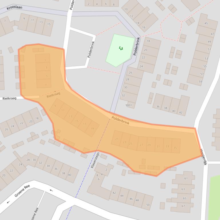 Kaart van postcodegebied 2411ZM.