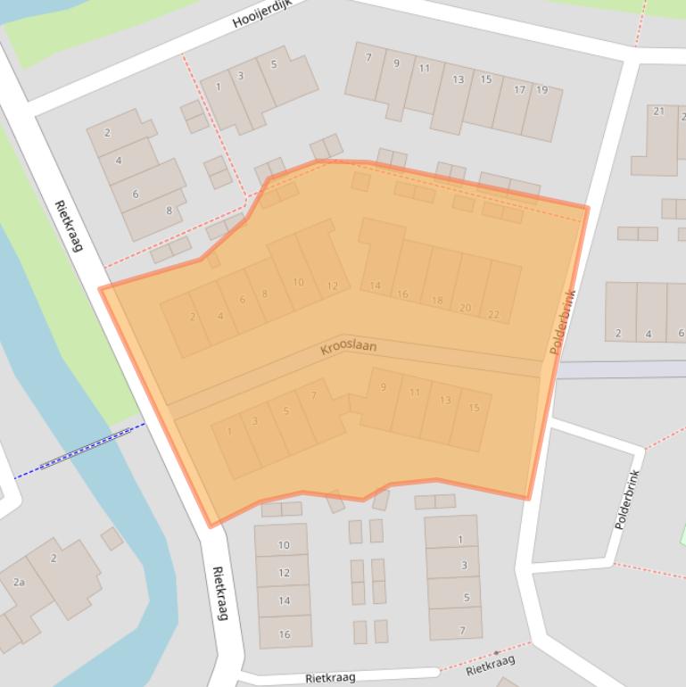 Kaart van postcodegebied 2411ZP.