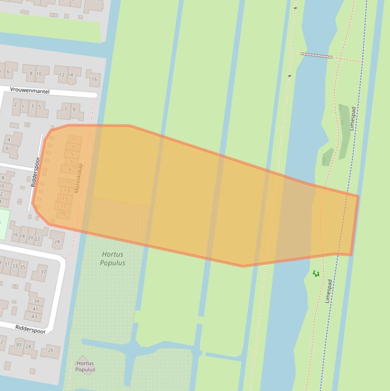 Kaart van postcodegebied 2412AC.