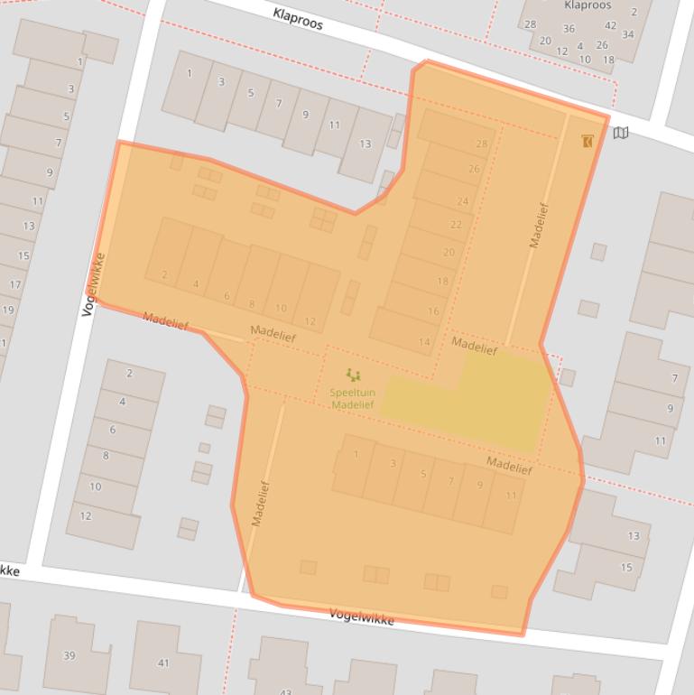 Kaart van postcodegebied 2412AJ.