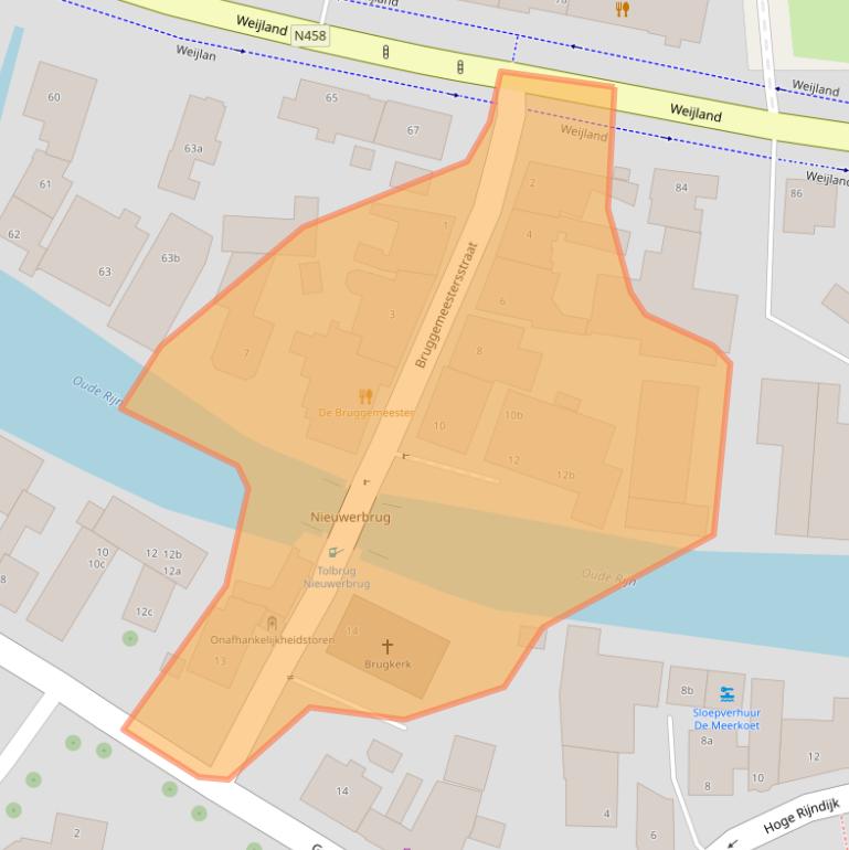 Kaart van postcodegebied 2415AA.