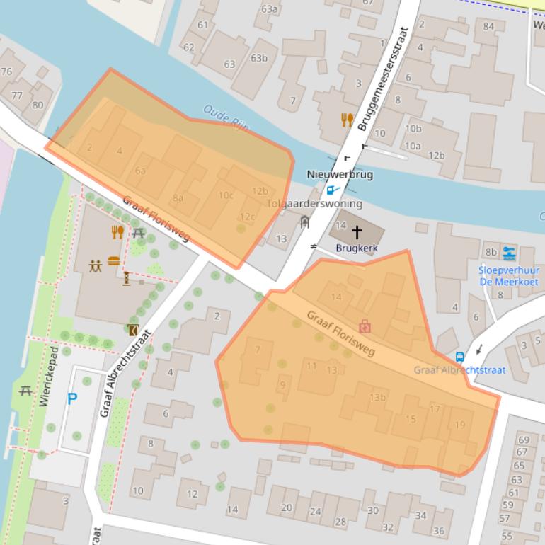 Kaart van postcodegebied 2415AB.