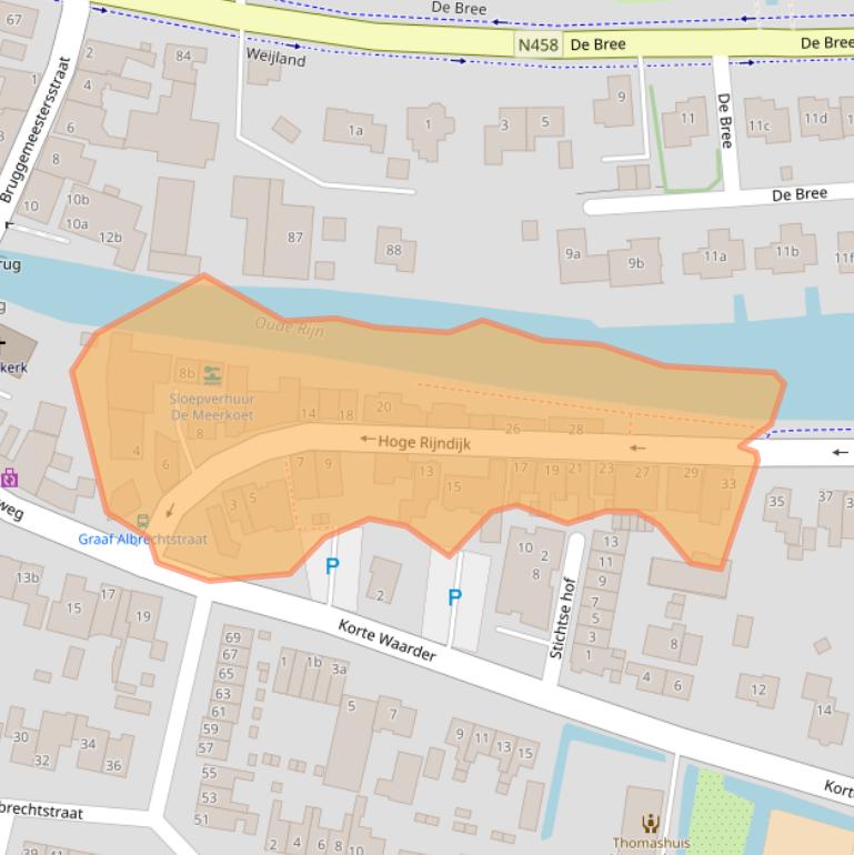 Kaart van postcodegebied 2415AC.